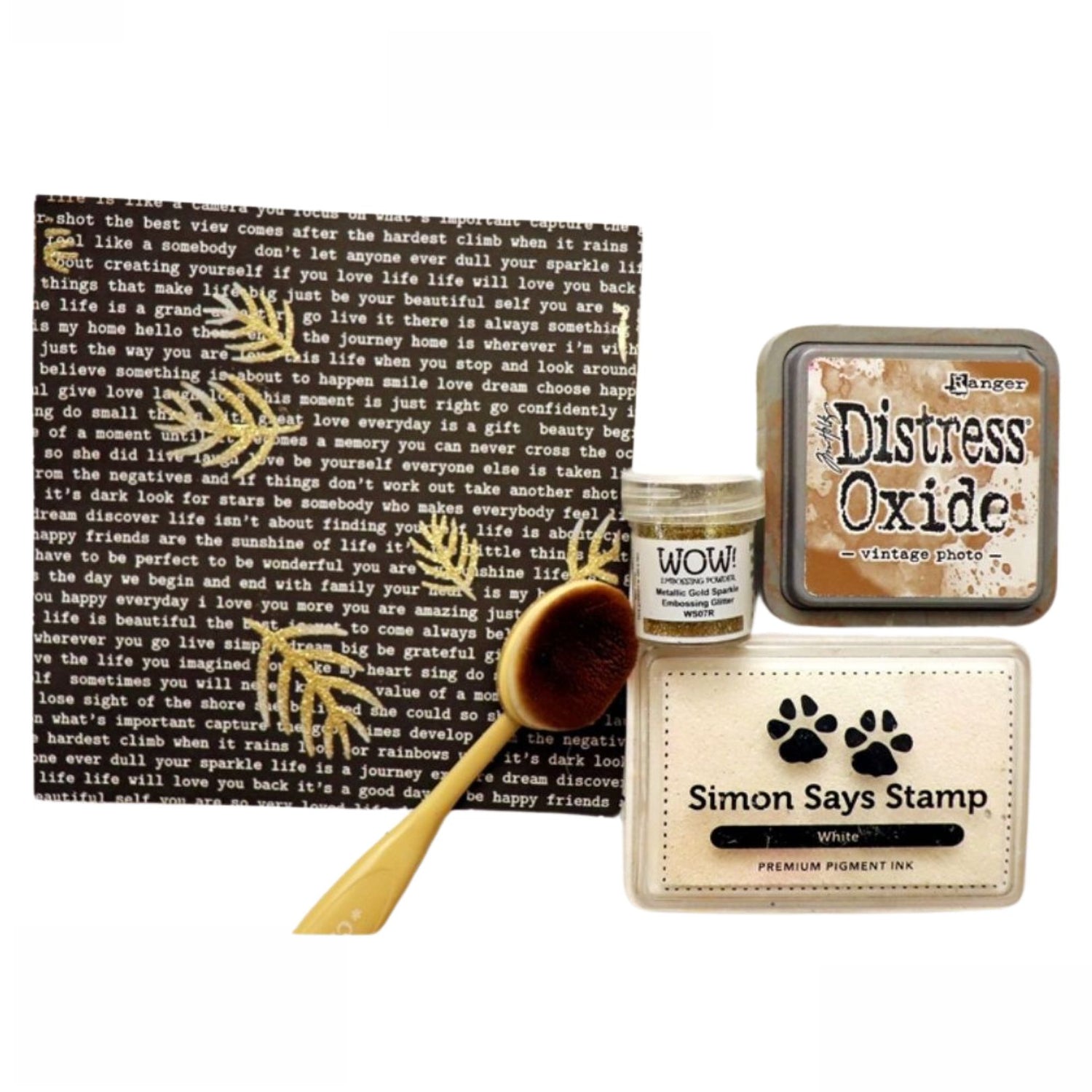 Metallic Gold Sparkle Embossing Powder / Polvo de Embossing Oro Metálico Brillante Polvos de Embossing Wow!
