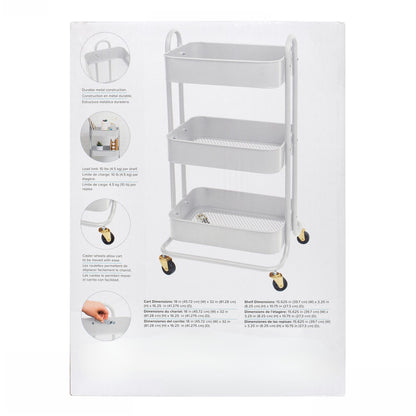A la Cart Storage Cart White / Carrito Organizador Blanco con Ruedas Almacenamiento y Organización We R Memory Keepers