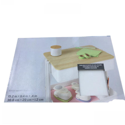 Wood Metal Cart Top / Cubierta Color Madera para Carrito de Metal Almacenamiento y Organización Darice