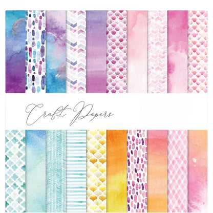 Watercolours Paper Pack / Block Papel Doble Cara Acuarelas 12&quot; Papel Craft Consortium