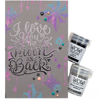 Metallic Silver Embossing Powder / Polvo de Embossing Plata Metálica Brillante Polvos de Embossing Wow!