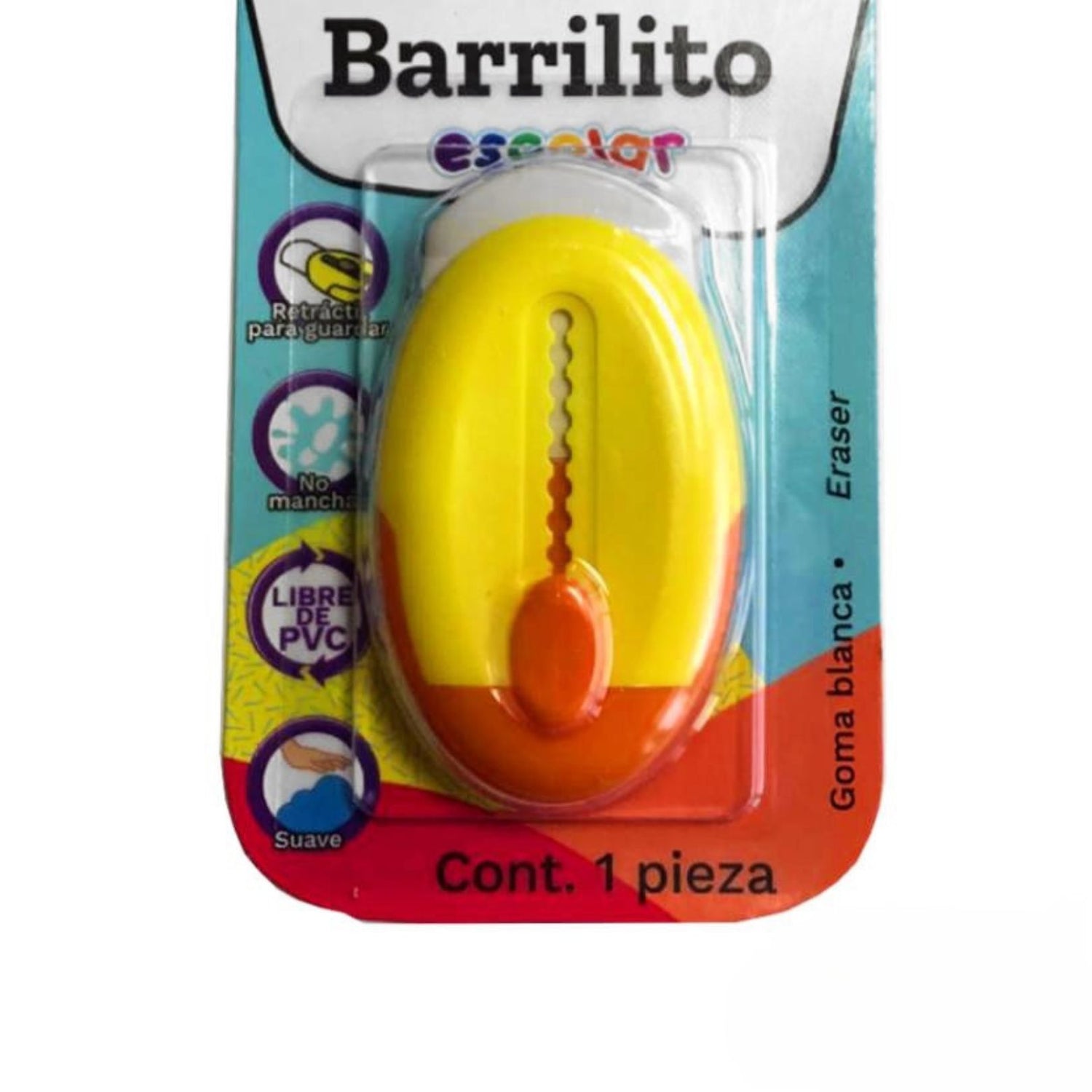 Goma para Borrar Retráctil Tipo Cutter Gomas / Borradores Barrilito