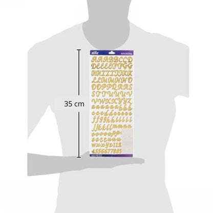 Gold Foil Script Stickers / Estampas Alfabeto de Foil Dorado Stickers Ek Success