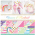 Unicorns & Rainbows Gold Glitter Paper 12" / Block de Papel Doble Cara Unicornios y Arcoirirs Papel DCWV
