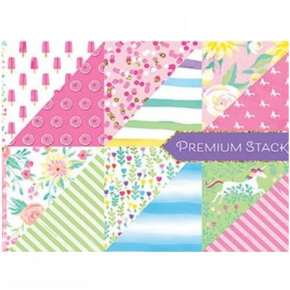 Unicorns &amp; Rainbows Gold Glitter Paper 12&quot; / Block de Papel Doble Cara Unicornios y Arcoirirs Papel DCWV