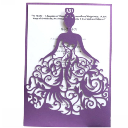 Suaje Para Invitaciones de Mujer con Vestido Calado Dados de Corte / Suajes / Troqueles Hobbees