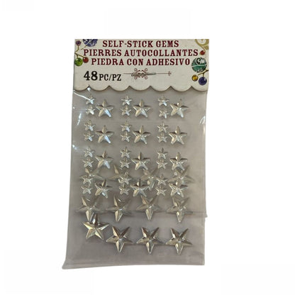 Self-Stick Gems Stars / Piedras Autoadhesivas Estrellas (48 piezas) Adornos / Embellishments Darice