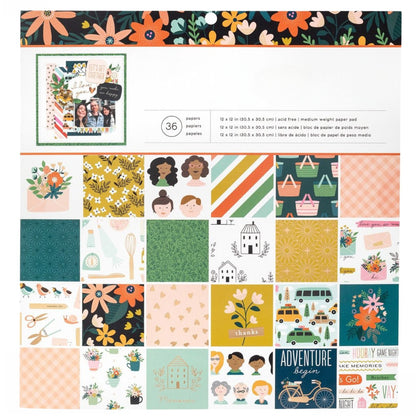 This is family Paper Pad / Block de Papel Decorado Papel American Crafts