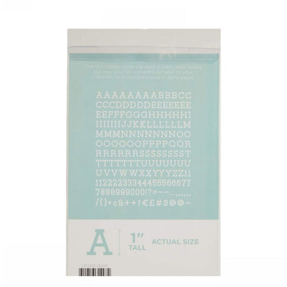 White 1&quot; Letters / Letras Blancas Para Tablero Accesorios DCWV