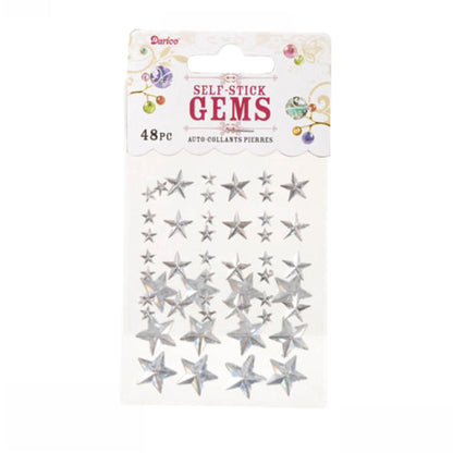 Self-Stick Gems Stars / Piedras Autoadhesivas Estrellas (48 piezas) Adornos / Embellishments Darice
