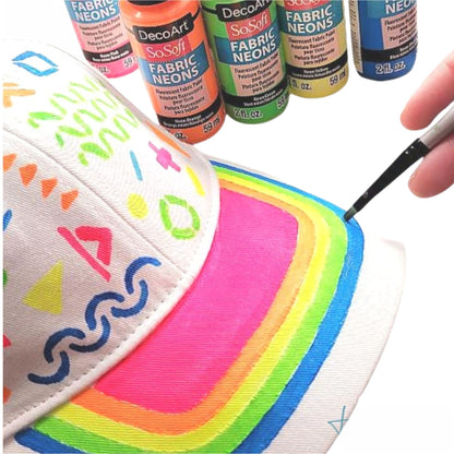 SoSoft Fabric Neons Paint Orange / Pintura para Tela Neon Naranja Acrìlicos DecoArt