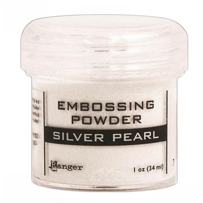 Silver Pearl Embossing Powder / Polvos de Realce Perla de Plata Polvos de Embossing Ranger