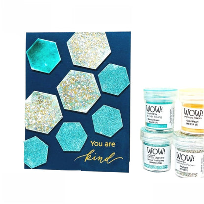 Glassy Ocean Embossing Powder / Polvo de Embossing Azul Agua Translúcido Polvos de Embossing Wow!