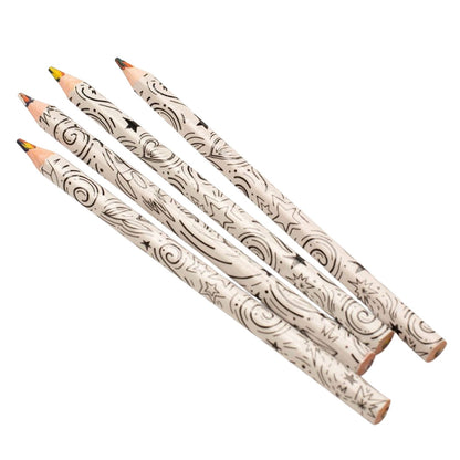 Jumbo Rainbow Swirl Colored Pencils / 4 Lápices de Colores Arcoiris Colores y Plumones Colorbok