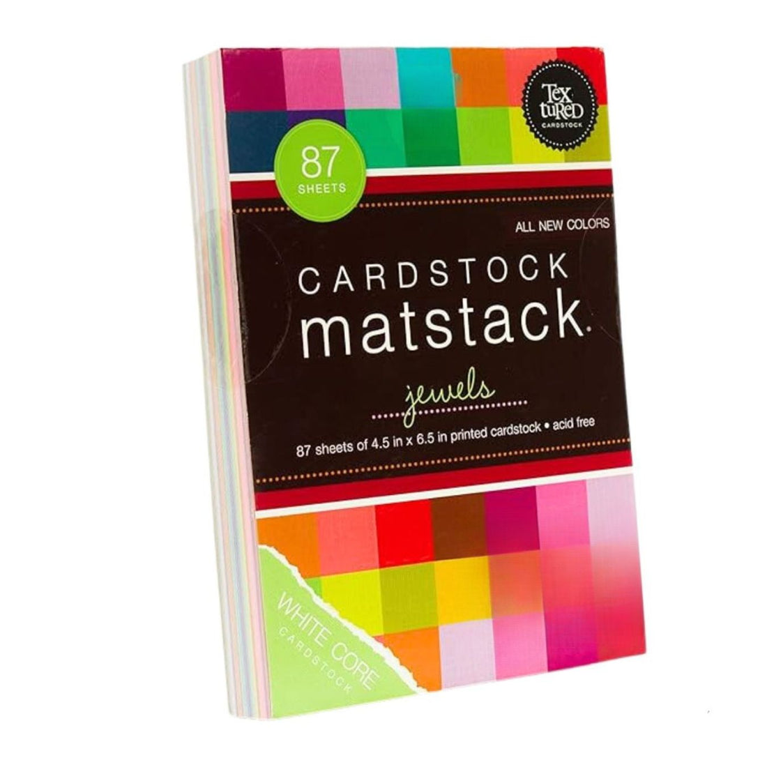Single-Sided Mat Stack Jewels / Block de Cartulina Multicolor 4.5&quot; Papel DCWV