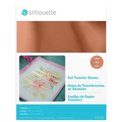 Foil Transfer Sheets Copper 8.5 x 11" / Foil de Transferencia Cobre Foil Silhouette
