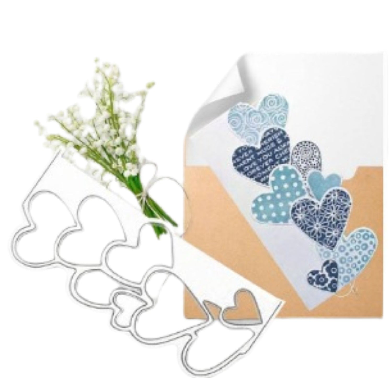 Suaje de Borde de Corazones Dados de Corte / Suajes / Troqueles Hobbees