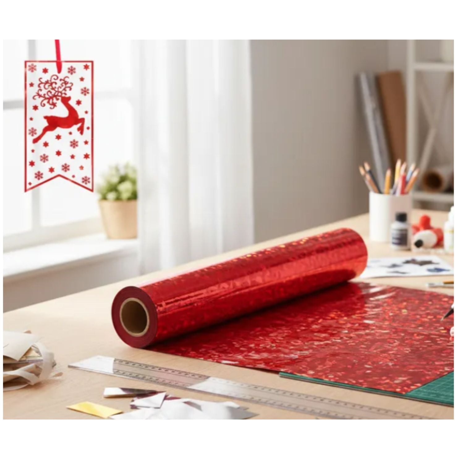 Foil para Tinta Toner Rojo Vidrio Roto 3m Foil Reactivo Angie Guerra