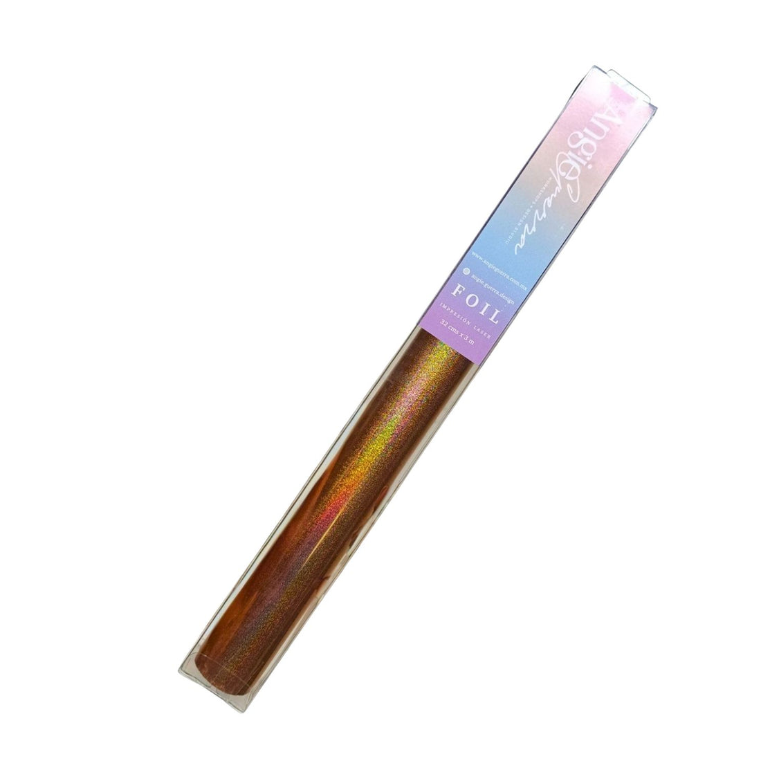 Foil Para Tinta Rose Gold Glitter 3m Foil Reactivo Angie Guerra