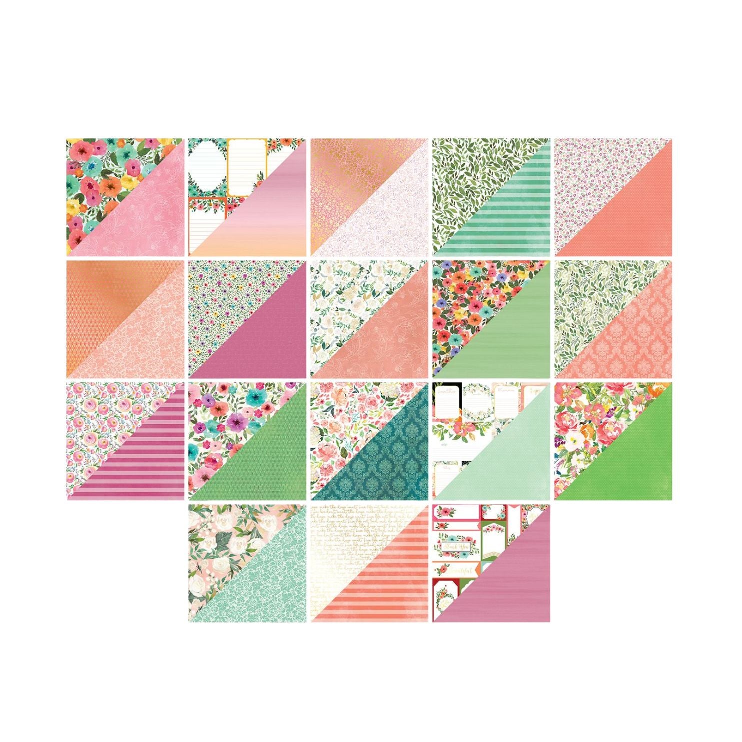 Wildflowers Gold Foil Cardstock 12" / Block de Cartulina Flores Salvajes Papel DCWV
