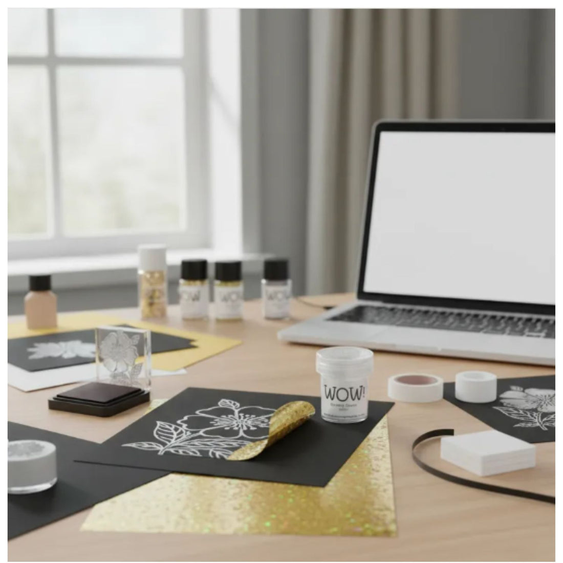 Glitter Gold Fab Foil / Papel Metalizado Dorado Brillante Foil Wow!