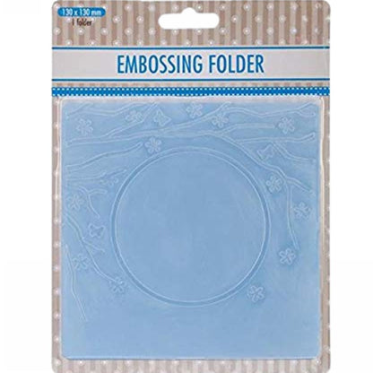 Spring in the air Round Embossing Folder / Folder de Grabado de Marco Circular con Flores Folders de Grabado Nellie Snellen