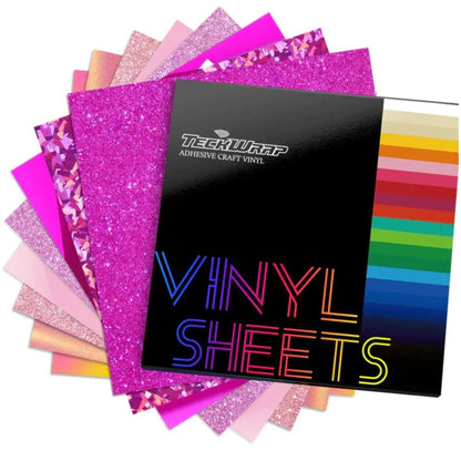 Pink Sheets Pack / 8 Hojas de Vinil Adhesivo Tonos Rosa Viniles Teckwrap