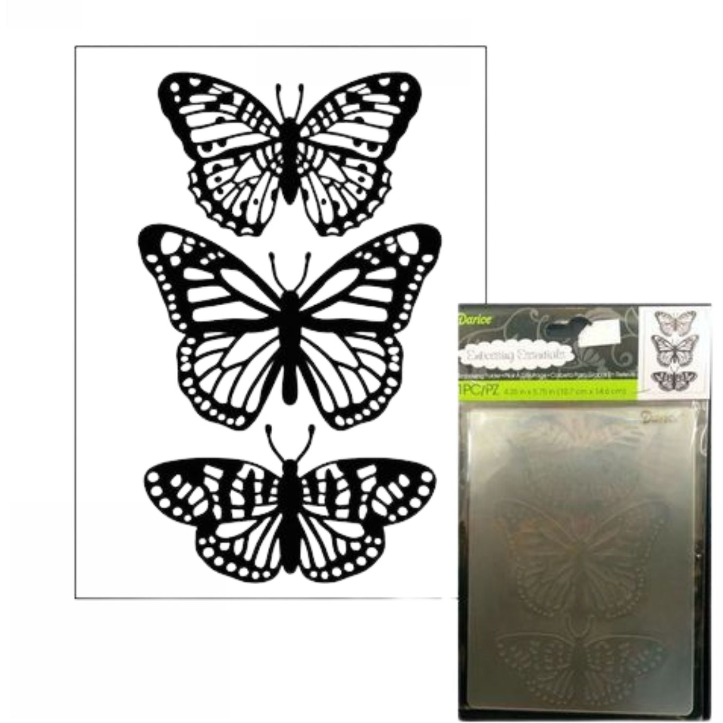 Embossing Folder Butterflies Trio / Folder de Grabado Mariposas Folders de Grabado Darice