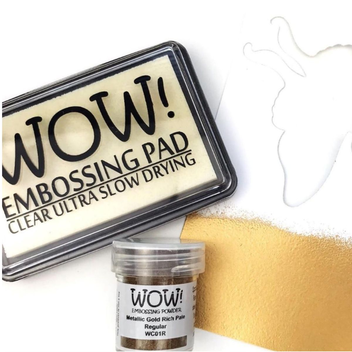 Gold Rich Pale Embossing Powder / Polvo de Embossing Oro Pálido Polvos de Embossing Wow!
