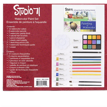 Watercolor Paint Set / Kit de Acuarelas 34 piezas Acuarela Studio 71