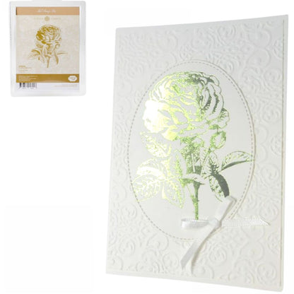 Anna Griffin Hot Foil Plate Classic Rose / Folder para Metalizar De Rosa Dados de Corte / Suajes / Troqueles Couture Creations