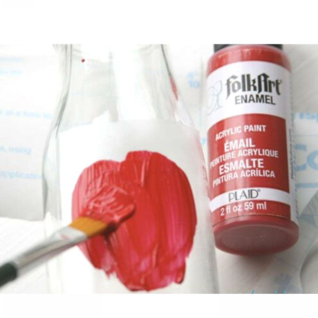 Enamel Paint Engine Red / Pintura de Esmalte Rojo Esmaltes Folk Art