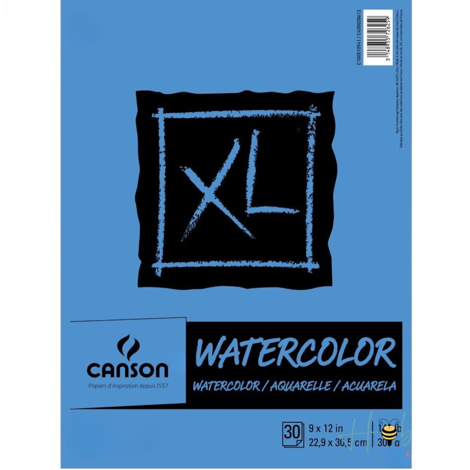 Canson XL Watercolor Paper Pad 9 x 12&quot; / Bloc Para Acuarela Papel para Arte Canson