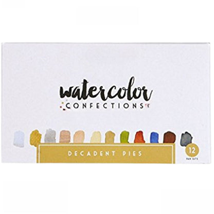 Watercolor Confections Decadent Pies / Acuarelas en Tonos Pasteles Fuerte Acuarela Prima Marketing