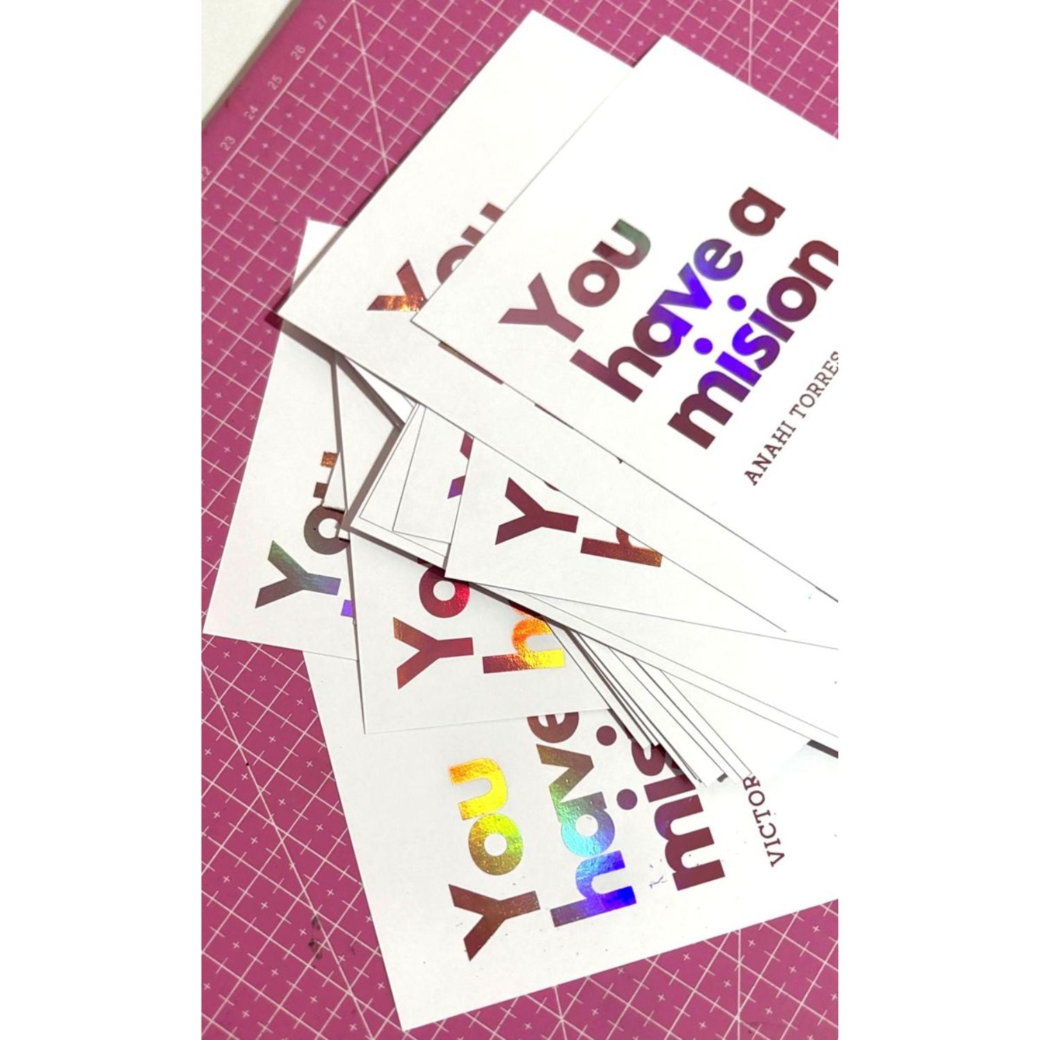 Foil Para Tinta Rosa Holográfico 3m Foil Reactivo Angie Guerra