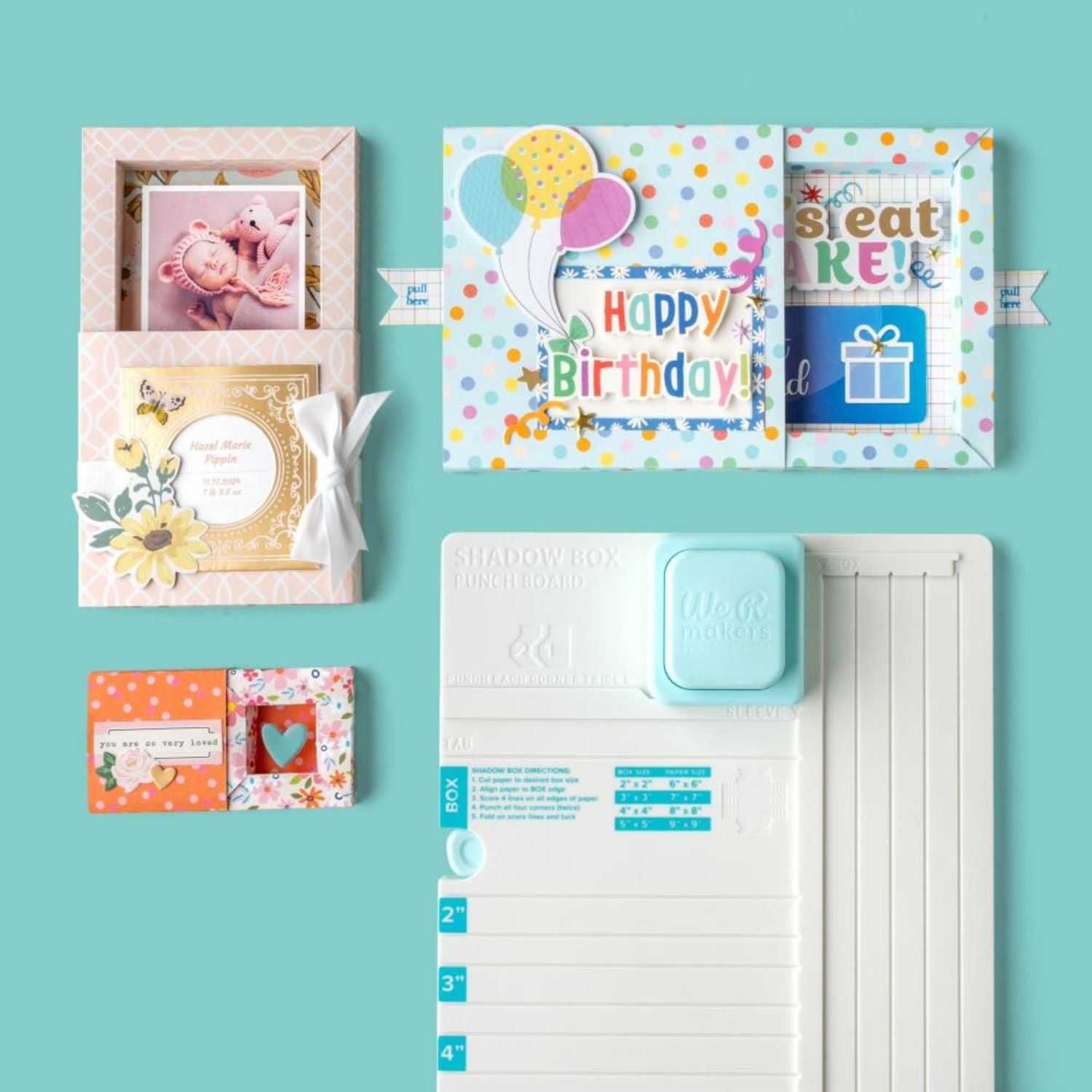 Shadow Box Punch Board / Tabla Para Cajas De Sombras o Marcos Herramientas We R Makers