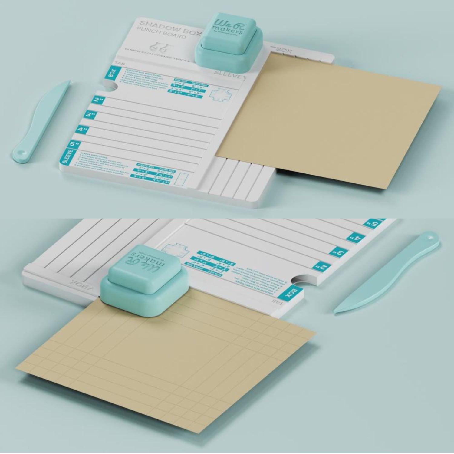 Shadow Box Punch Board / Tabla Para Cajas De Sombras o Marcos Herramientas We R Makers