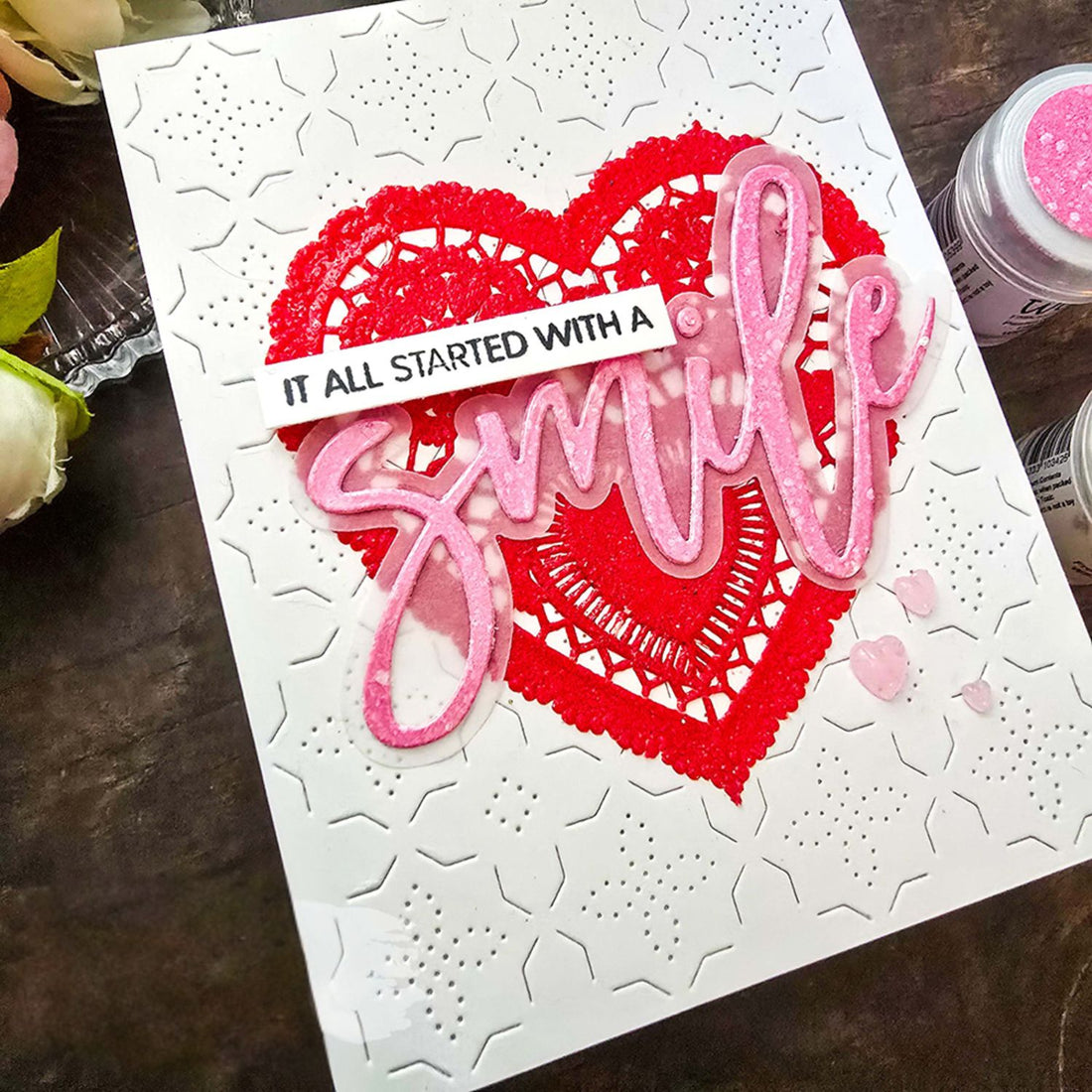 Ultra High Embossing Powder / Polvo Embossing Pastel Rosy Glow Ultra Realzado Polvos de Embossing Wow!