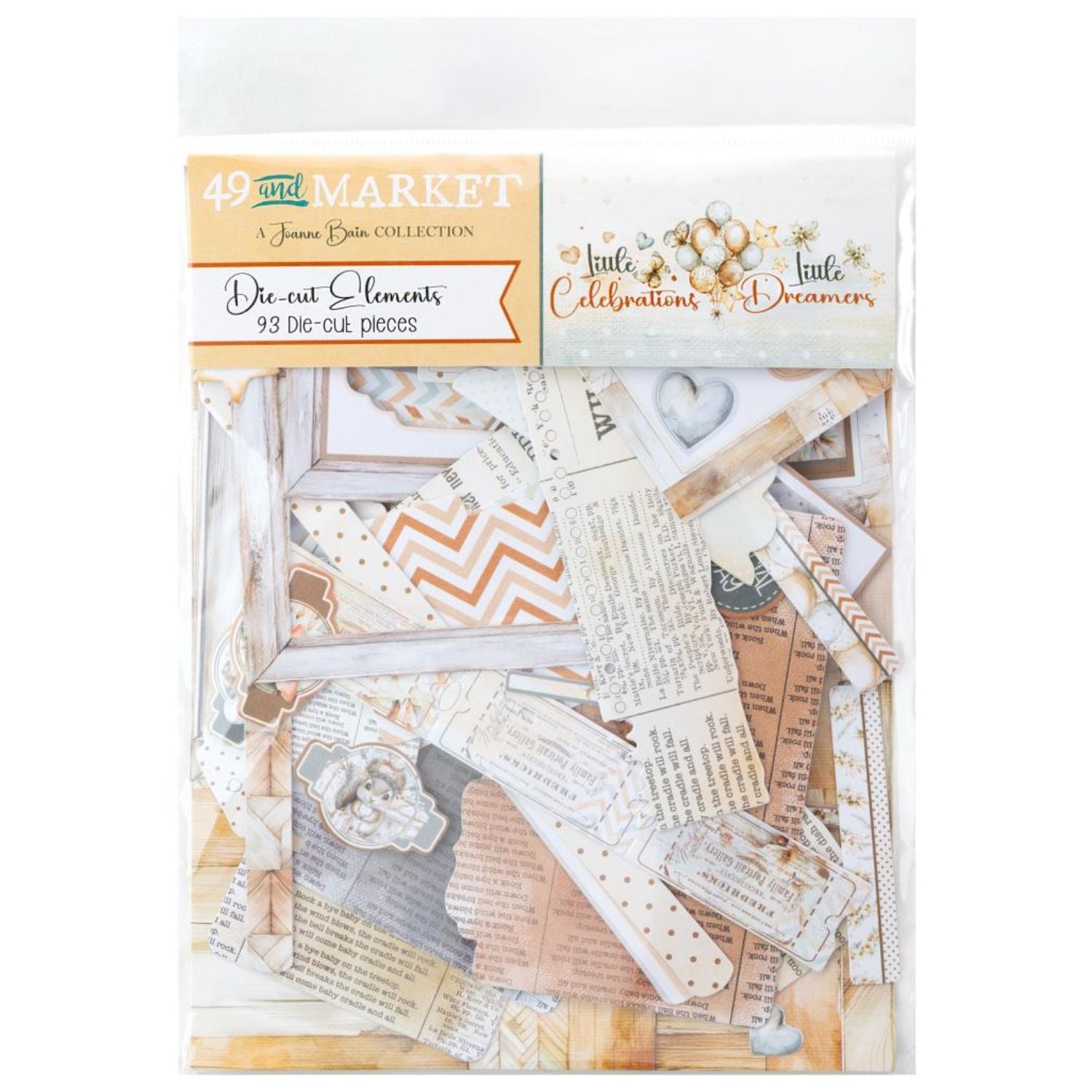 Little Dreamer &amp; Celebrations Die Cuts / Recortes Colección Pequeño Soñador Y Celebraciones Adornos / Embellishments 49 and Market