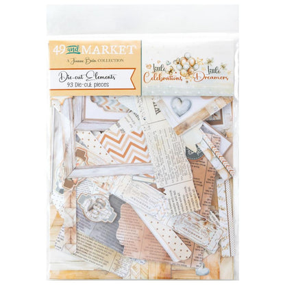 Little Dreamer &amp; Celebrations Die Cuts / Recortes Colección Pequeño Soñador Y Celebraciones Adornos / Embellishments 49 and Market
