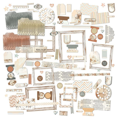 Little Dreamer &amp; Celebrations Die Cuts / Recortes Colección Pequeño Soñador Y Celebraciones Adornos / Embellishments 49 and Market