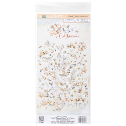 Collection Celebrations Laser Cut Outs / Recortes Laser Neutros Celebración Adornos / Embellishments 49 and Market