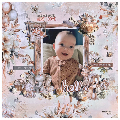 Collection Little Dreamer Laser Cut Outs / Recortes Laser Neutros Pequeño Soñador Adornos / Embellishments 49 and Market