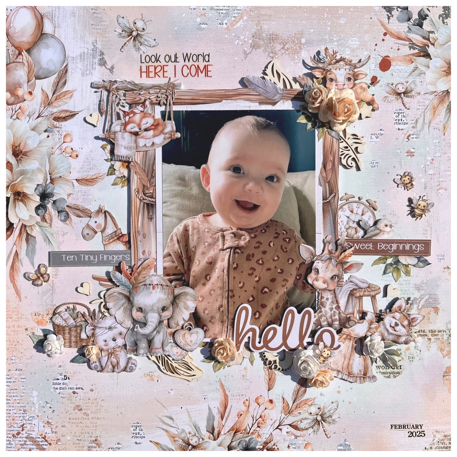 Little Dreamer Collection Rub-on Transfer Set/ Juego Transferencias Para Frotar De Bebé Stickers 49 and Market