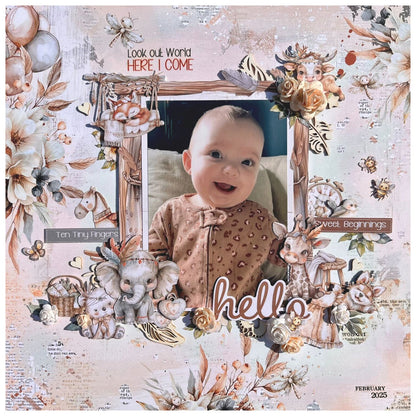 Little Dreamer Collection Rub-on Transfer Set/ Juego Transferencias Para Frotar De Bebé Stickers 49 and Market