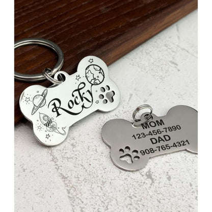 24 Pet Tags with Ring / Plaquitas de Hueso Accesorios ImpressArt