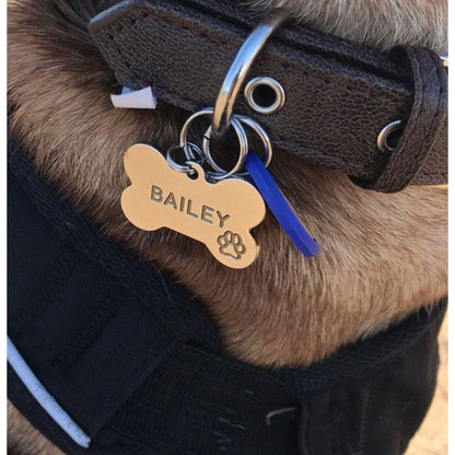 24 Pet Tags with Ring / Plaquitas de Hueso Accesorios ImpressArt