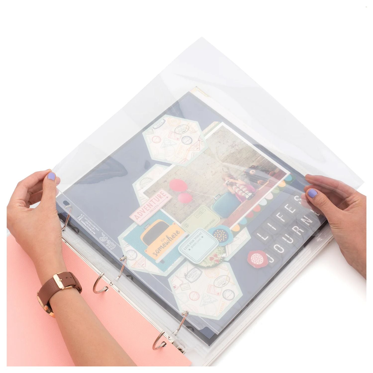 Ring Photo Sleeves 12"X12" Pack / 10 Protectores Fundas Para Fotos Album Almacenamiento y Organización We R Makers