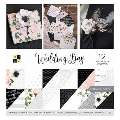 Wedding Day Cardstock Pack / Paquete Cartulina Día De La Boda 12 x12&quot; Papel DCWV