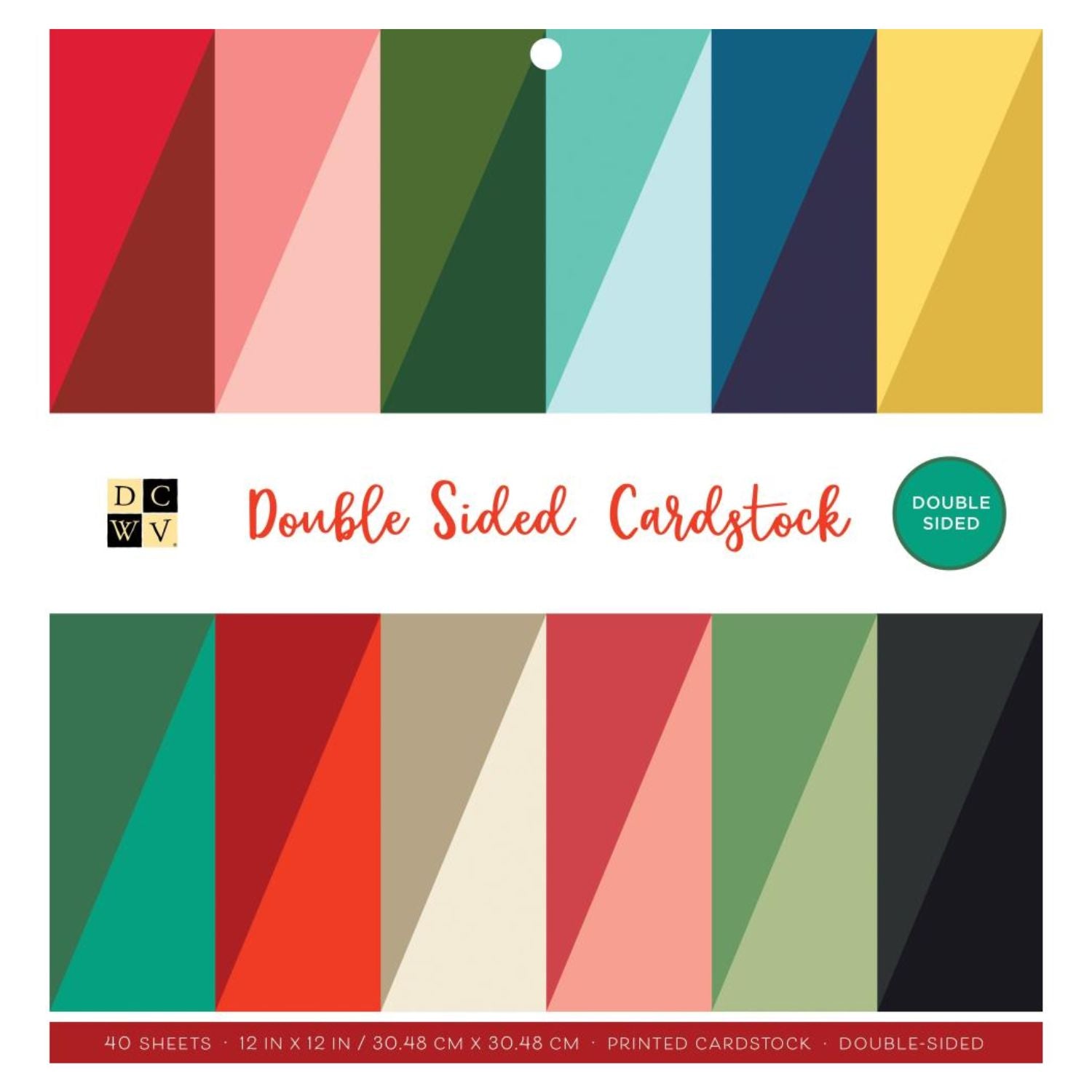 Solid Cardstock Stack / Paquete Cartulina Colores Sólidos 12 x12&quot; Papel DCWV